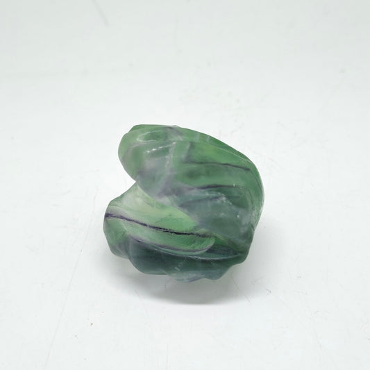 104g natural fluorite clam shell carving ornaments healing
