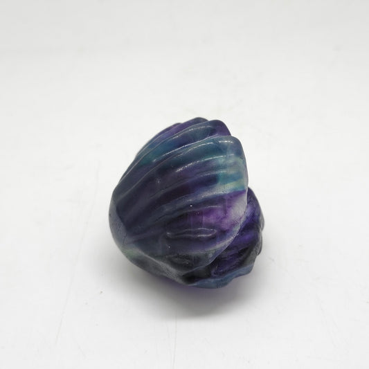 98.4g natural fluorite clam shell carving ornaments healing