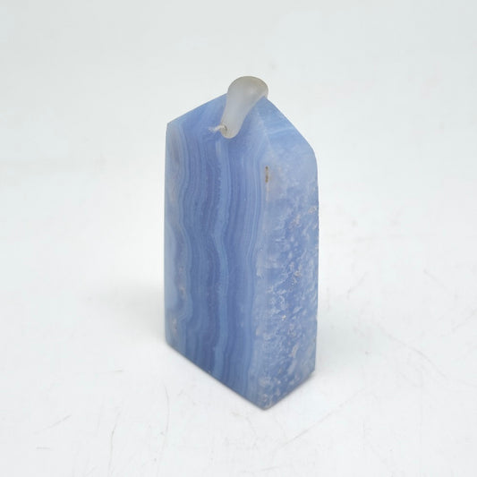 natural blue lace agate tower ornaments healing 62g