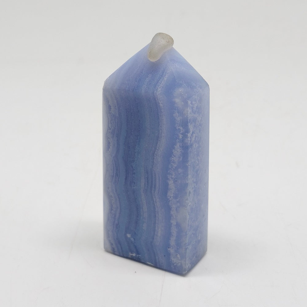 natural blue lace agate tower ornaments healing 65.7g