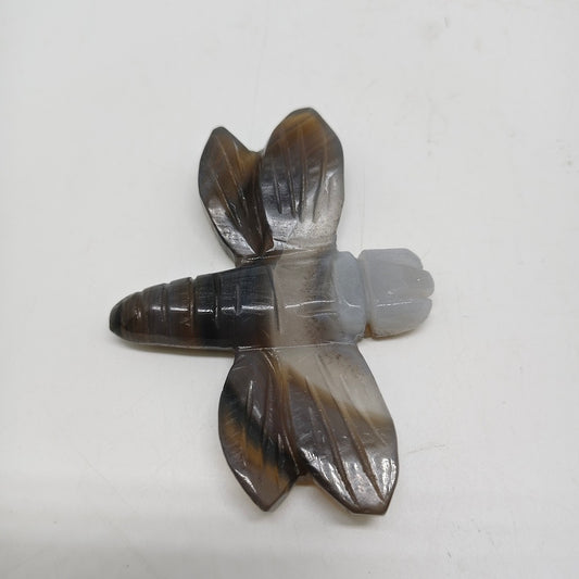 natural agate dragonfly carving ornaments healing
