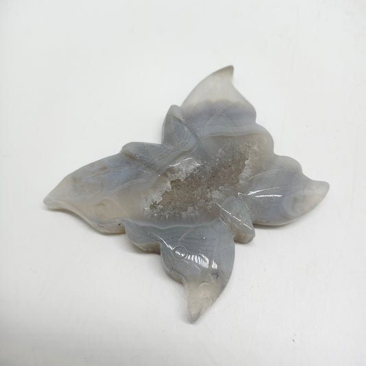 natural agate butterfly carving ornaments healing 107g