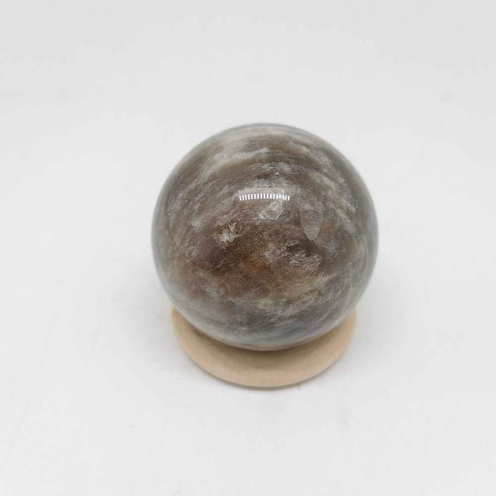 natural moonlight golden sunstone sphere ornaments healing 116.9g
