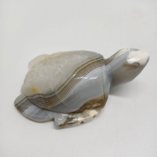 natural agate turtle carving ornaments healing 193.7g