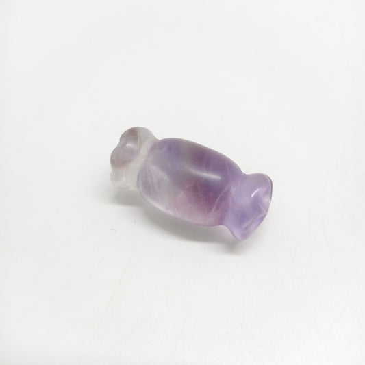 natural purple fluorite candy carving ornaments healing 17.5g