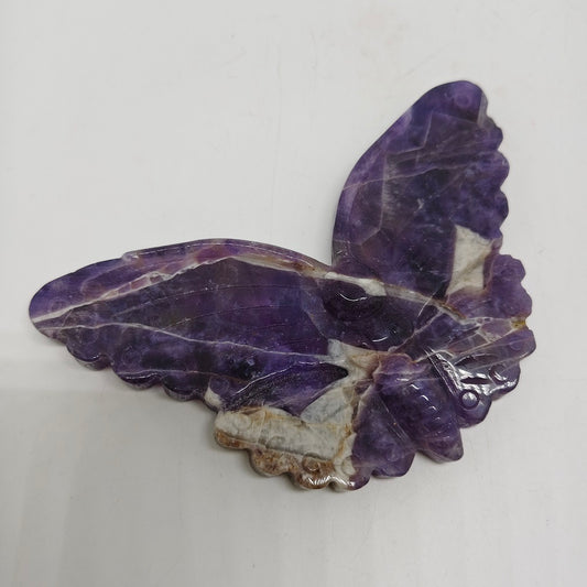 natural amethyst butterfly carving ornaments healing 119.8g