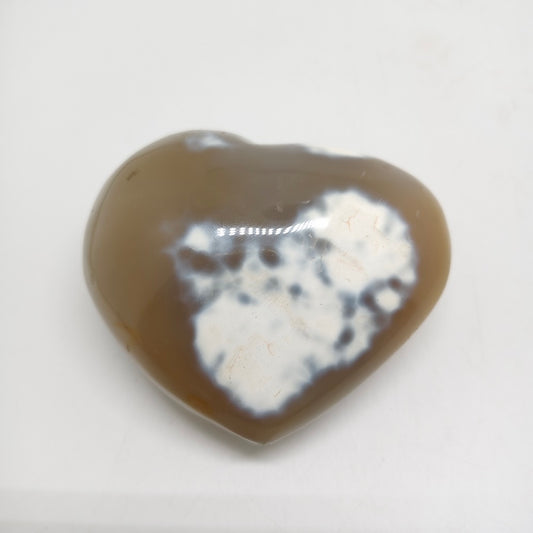 natural orca agate heart carving ornaments healing 361g