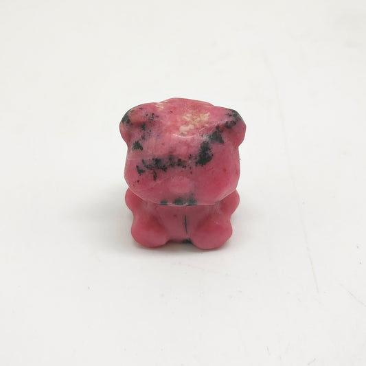 natural rhodonite bear carving ornaments healing 25g
