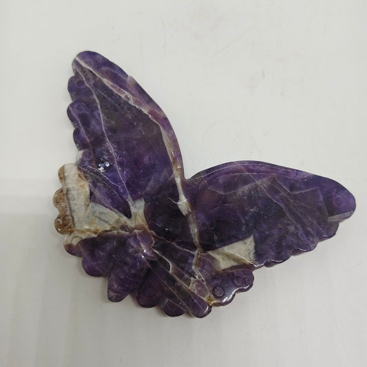 natural amethyst butterfly carving ornaments healing 119.8g