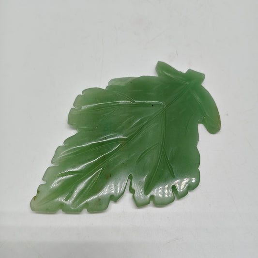 green aventurine leaves carving ornaments healing 115.5g