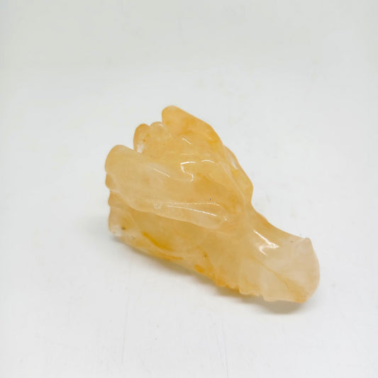 golden healer dragon head carving ornaments healing 123.3g