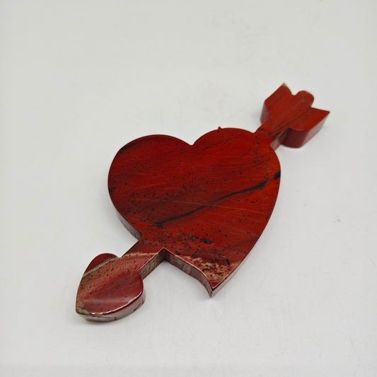 red jasper heart carving ornaments healing 195g