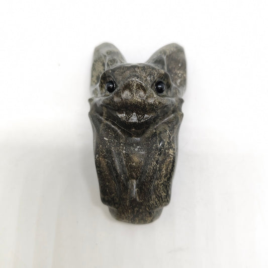 pyrite bat carving ornaments healing 136g