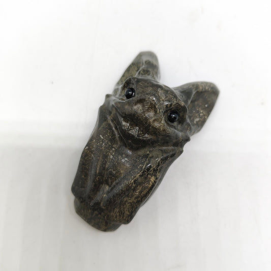 pyrite bat carving ornaments healing 136g
