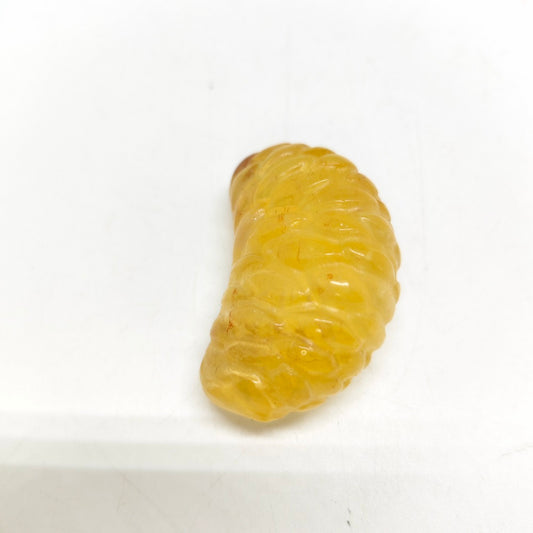 fluorite orange segment carving ornaments healing 65g