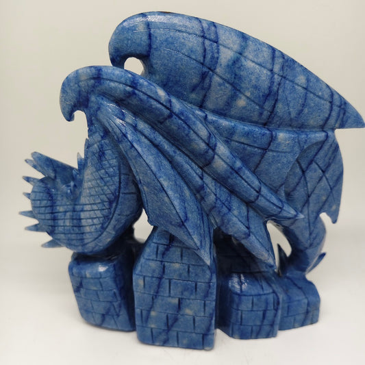 blue aventurine dragon carving ornaments healing 2.56kg