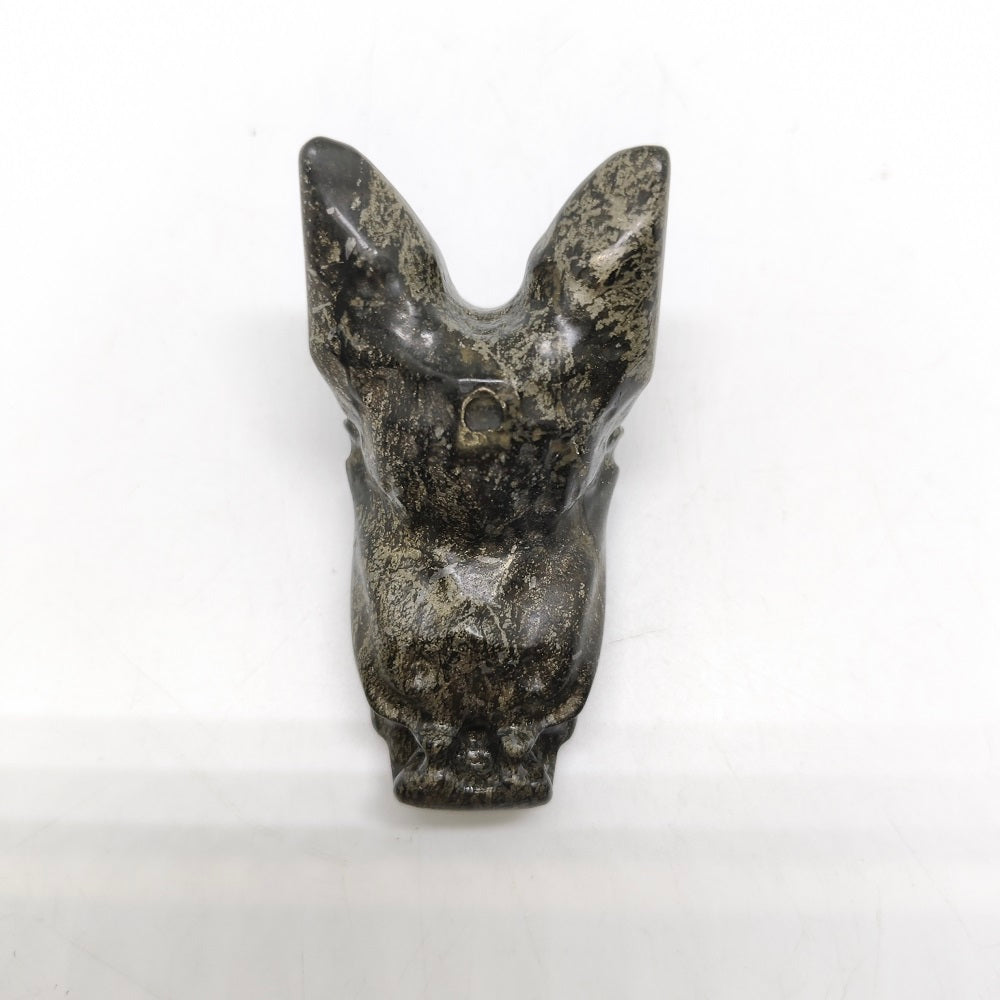 pyrite bat carving ornaments healing 136g