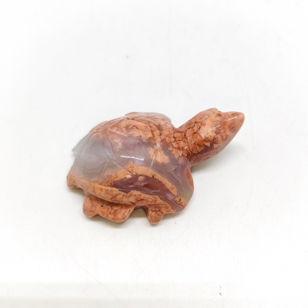 red agate turtle carving ornaments healing 40.7g