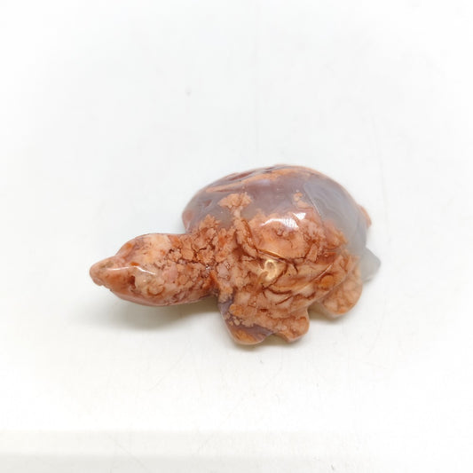 red agate turtle carving ornaments healing 40.7g