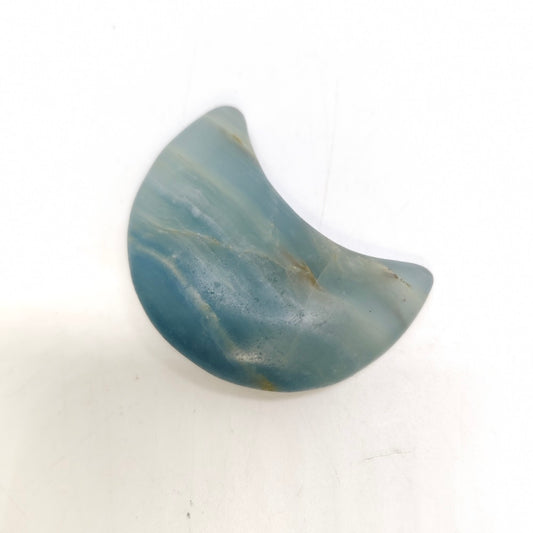 blue onyx moon carving ornaments healing 37.9g