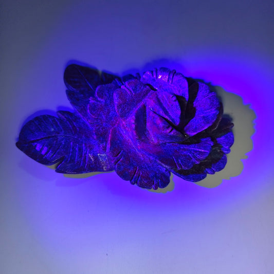 ruby kyhnaite flower carving ornaments healing 312.7g
