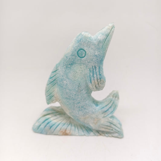 hemimorphite dolphin carving ornaments healing 143.8g