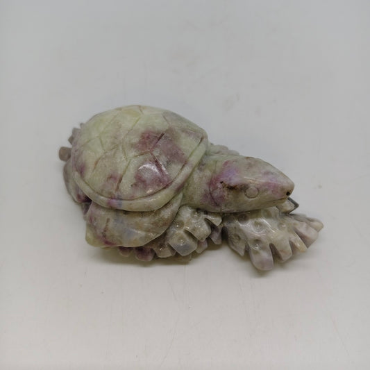 purple sodalite turtle carving ornaments healing 227.9g