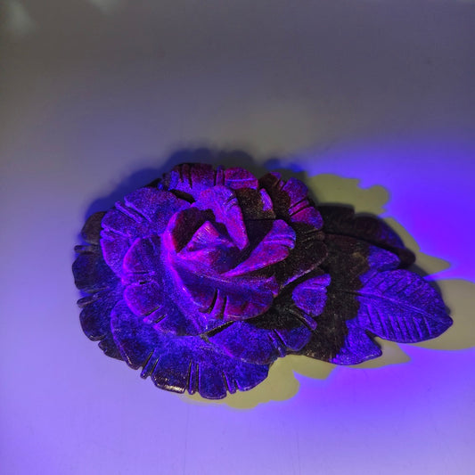 ruby kyhnaite flower carving ornaments healing 312.8g