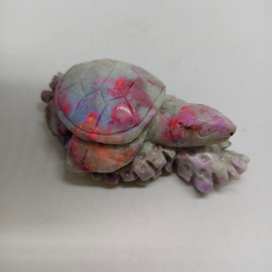 purple sodalite turtle carving ornaments healing 227.9g