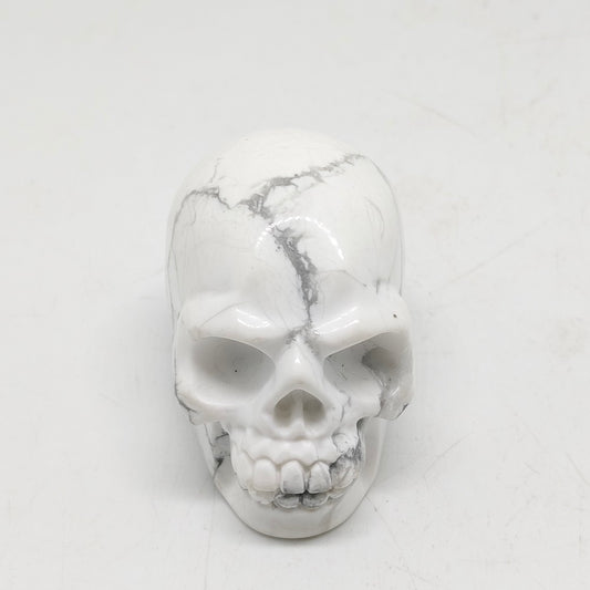 howlite skull carving ornaments healing 109.3g