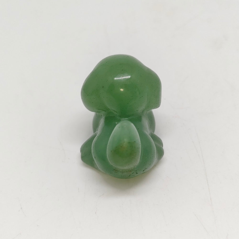 green aventurine dog carving ornaments healing 35.6g