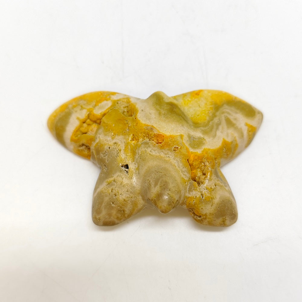 bumble bee jasper butterfly carving ornaments healing 47.3g