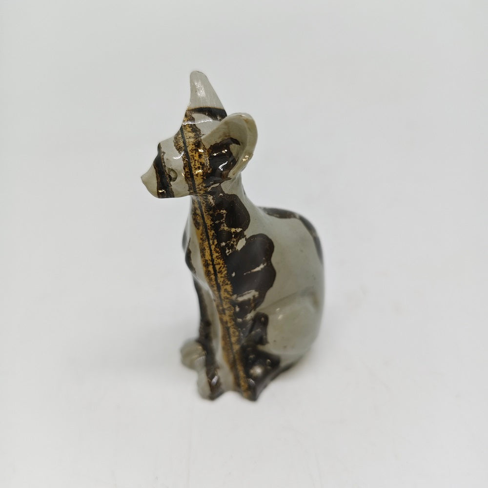 picture jasper cat carving ornaments healing 82.4g