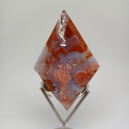 pink silced agate carving ornaments healing 138.3g