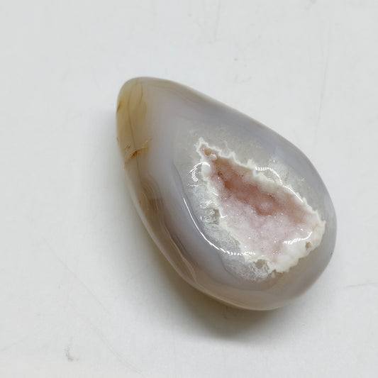 agate geode carving ornaments healing 96.3g