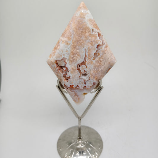 pink silced agate carving ornaments healing 162.2g