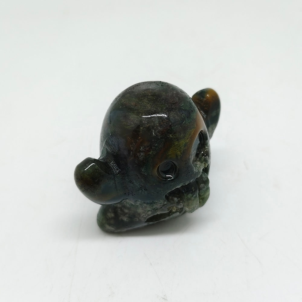 mossagate ghost carving ornaments healing 64g
