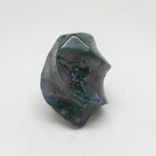 mossagate torch carving ornaments healing 108.8g