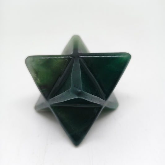 fluorite hexagram carving ornaments healing 232.9g