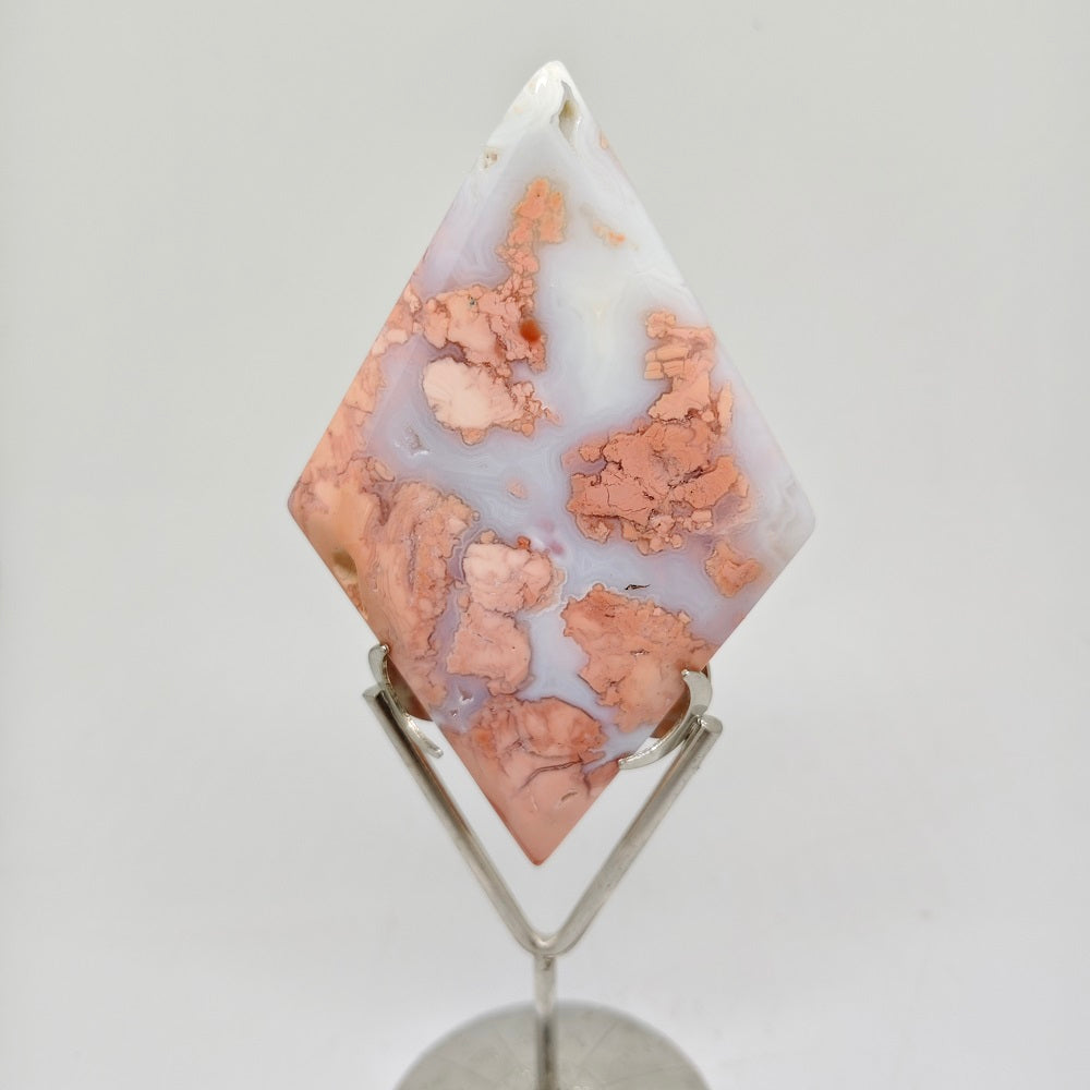 pink silced agate carving ornaments healing 156.3g