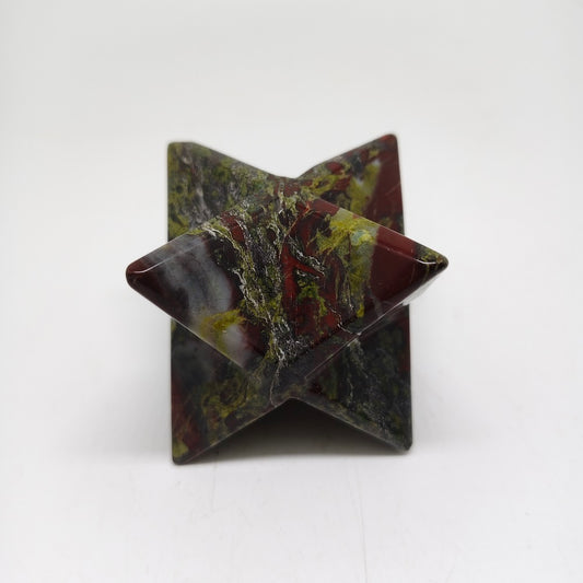dragon blood stone hexagram carving ornaments healing 248g