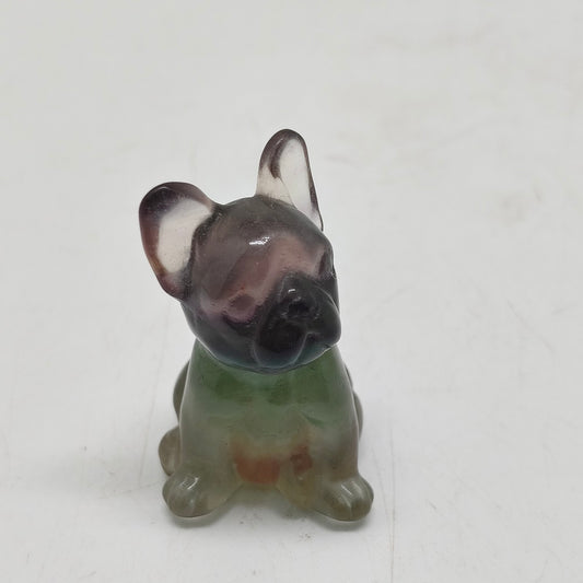 fluorite dog carving ornaments healing 30.7g