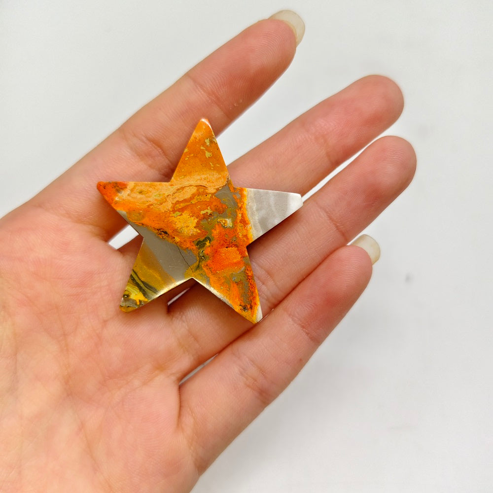 bumble bee jasper star carving ornaments healing 11.2g