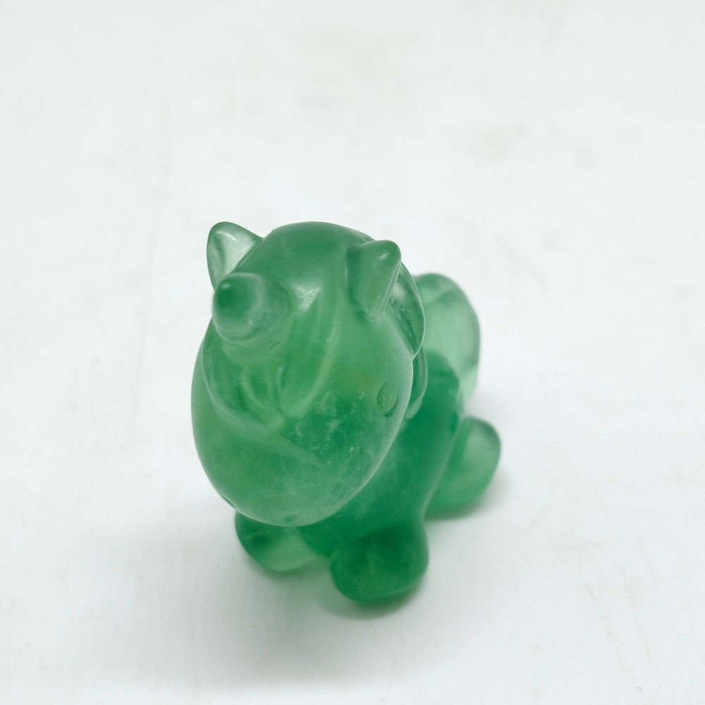 green fluorite unicorn carving ornaments healing 44.8g