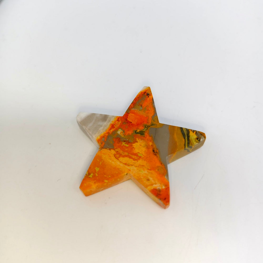 bumble bee jasper star carving ornaments healing 11.2g
