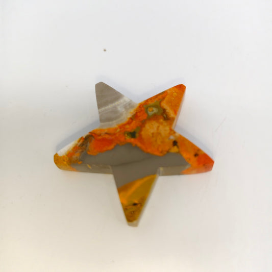 bumble bee jasper star carving ornaments healing 11.2g