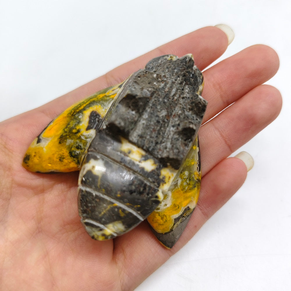 bumble bee jasper bee carving ornaments healing 47.5g