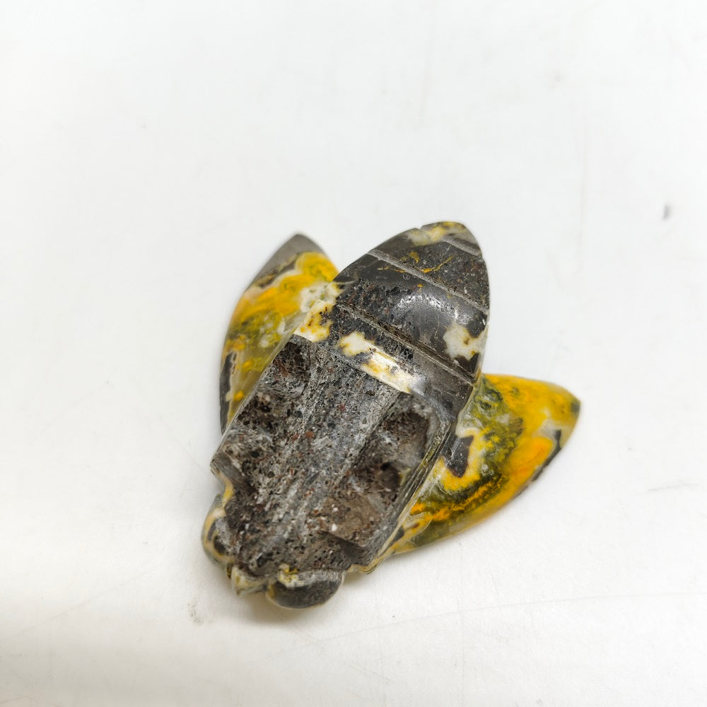 bumble bee jasper bee carving ornaments healing 47.5g