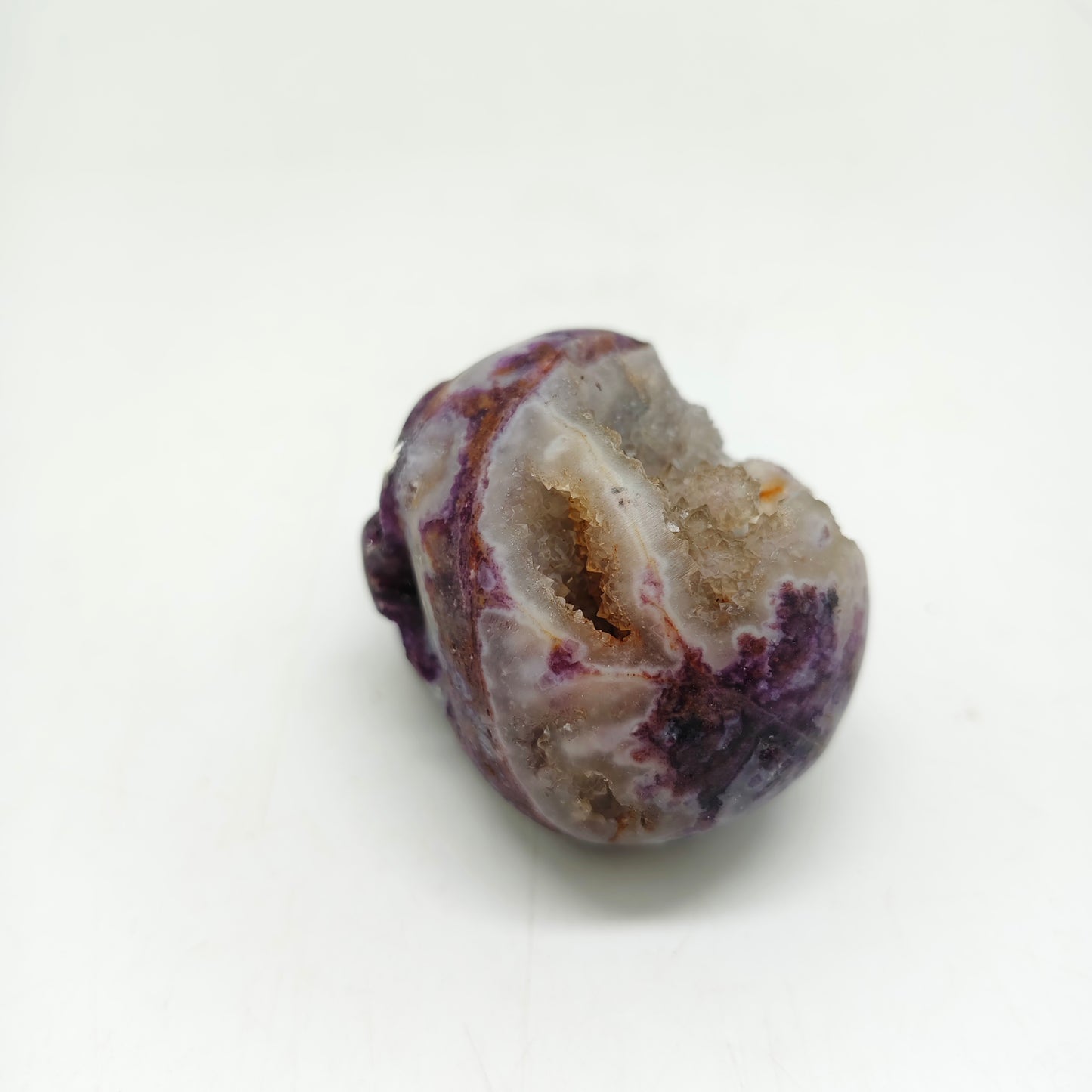 purple sphalerite skull carving ornaments healing 165.6g