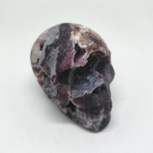 purple sphalerite skull carving ornaments healing 397.2g